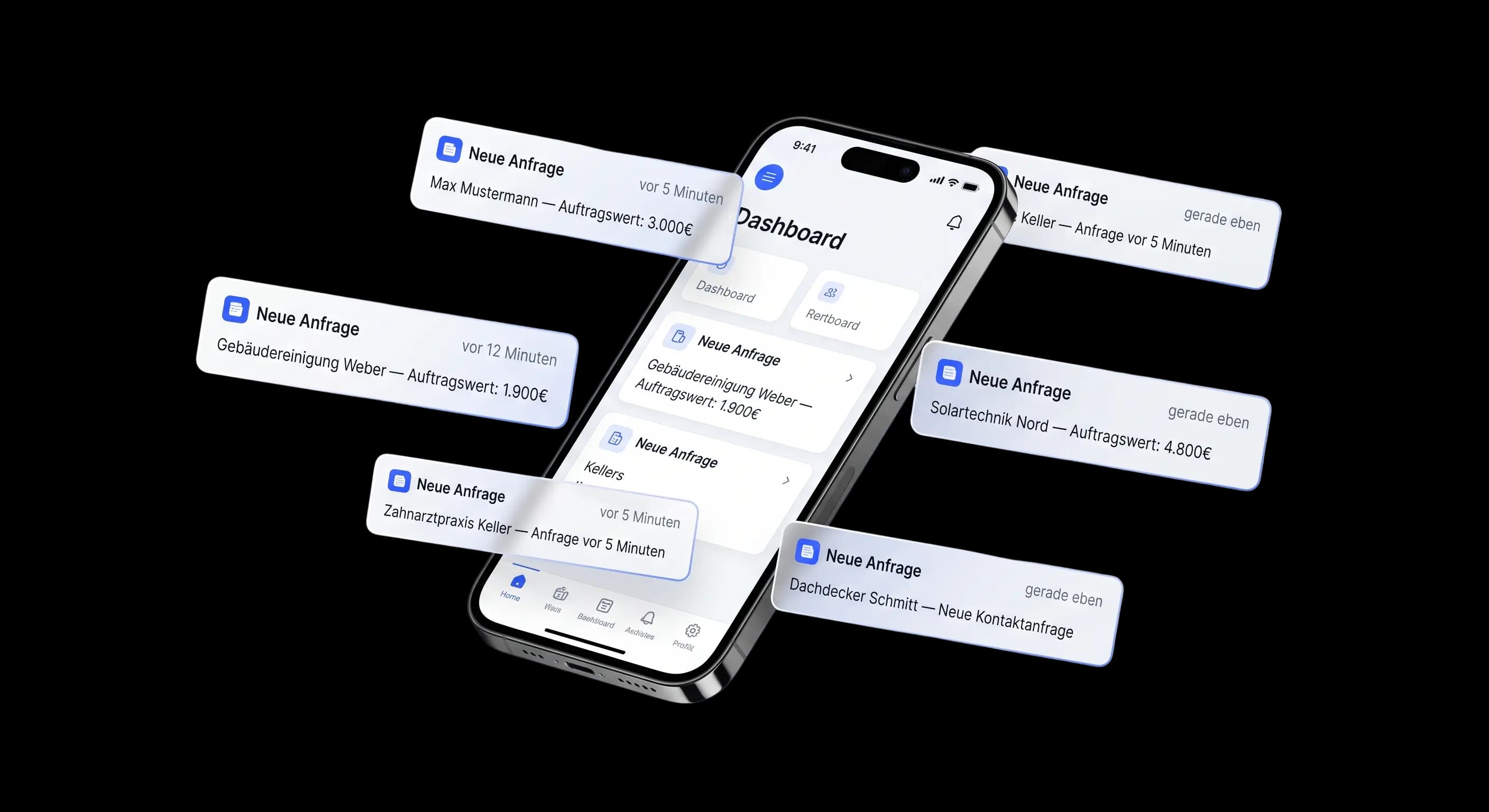 Smartphone mit Lead Notifications - Marketing Agentur Pforzheim