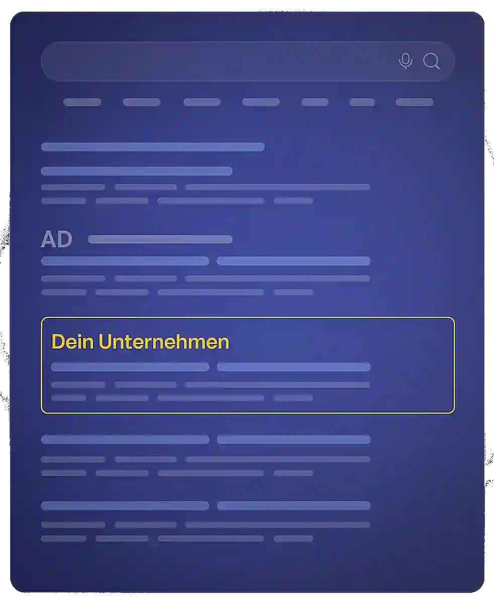 SEO Optimierung für Google Seite 1 Platzierung - Dein Unternehmen auf Platz 1