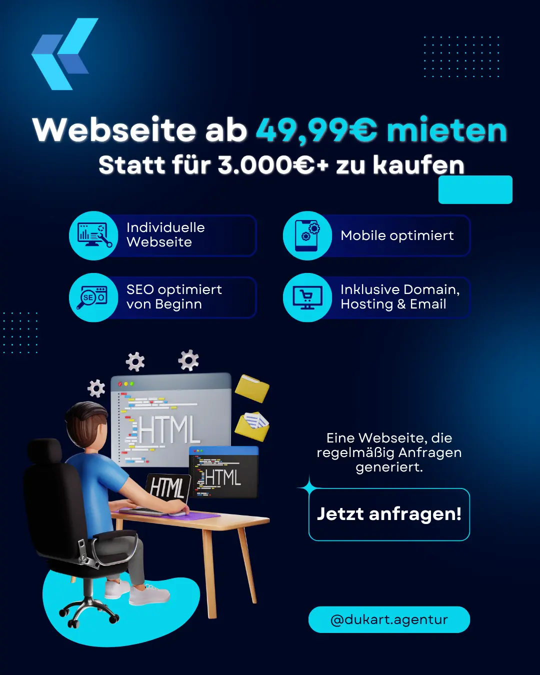 Webseite ab 49,99€ monatlich