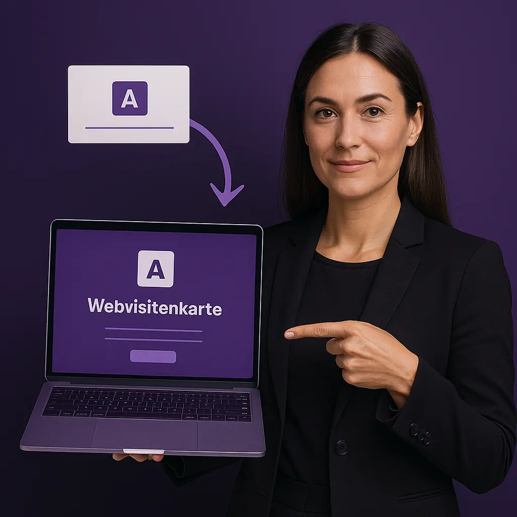 Webvisitenkarte erstellen - Professionelle digitale Visitenkarte